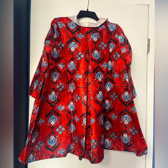 Red button up a line dress - Picture 2 of 3